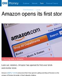 Amazon Opens Its First Store - One News Page